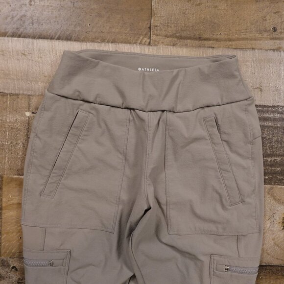 Athleta Headlands Hybrid Cargo Pants Women’s 4 Gray High-Rise Outdoor Utility - Picture 2 of 15